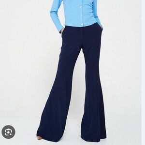 NWT Ted Baker London kick flare Wide Leg  Trouser pants in navy blue